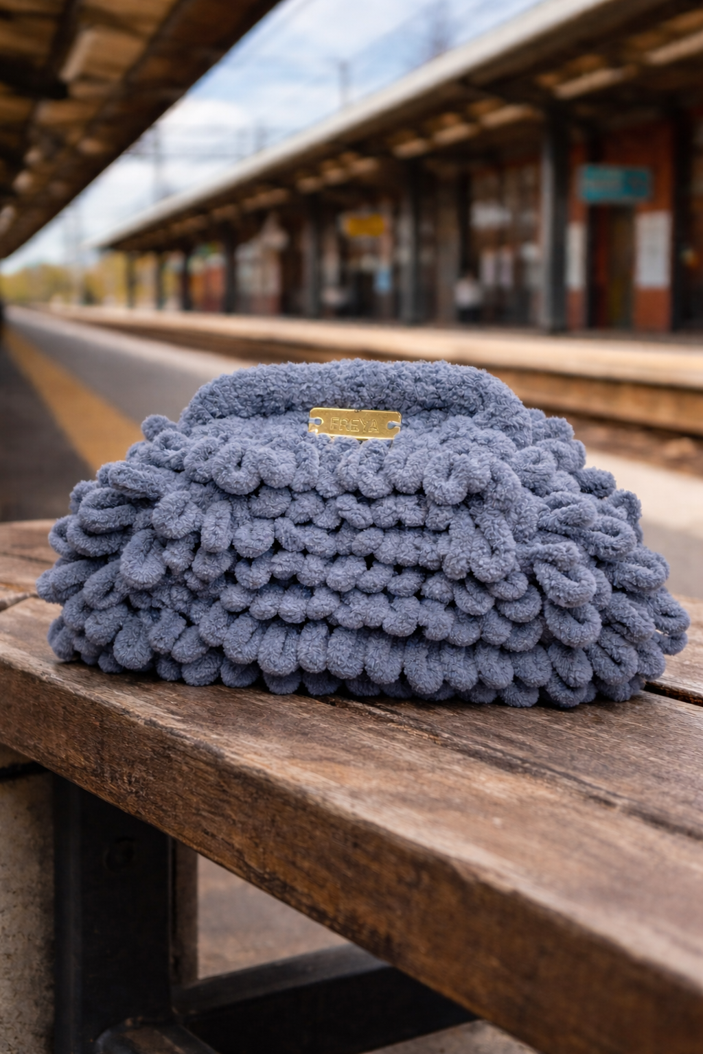 Freya Grey Velvet Mood Clutch