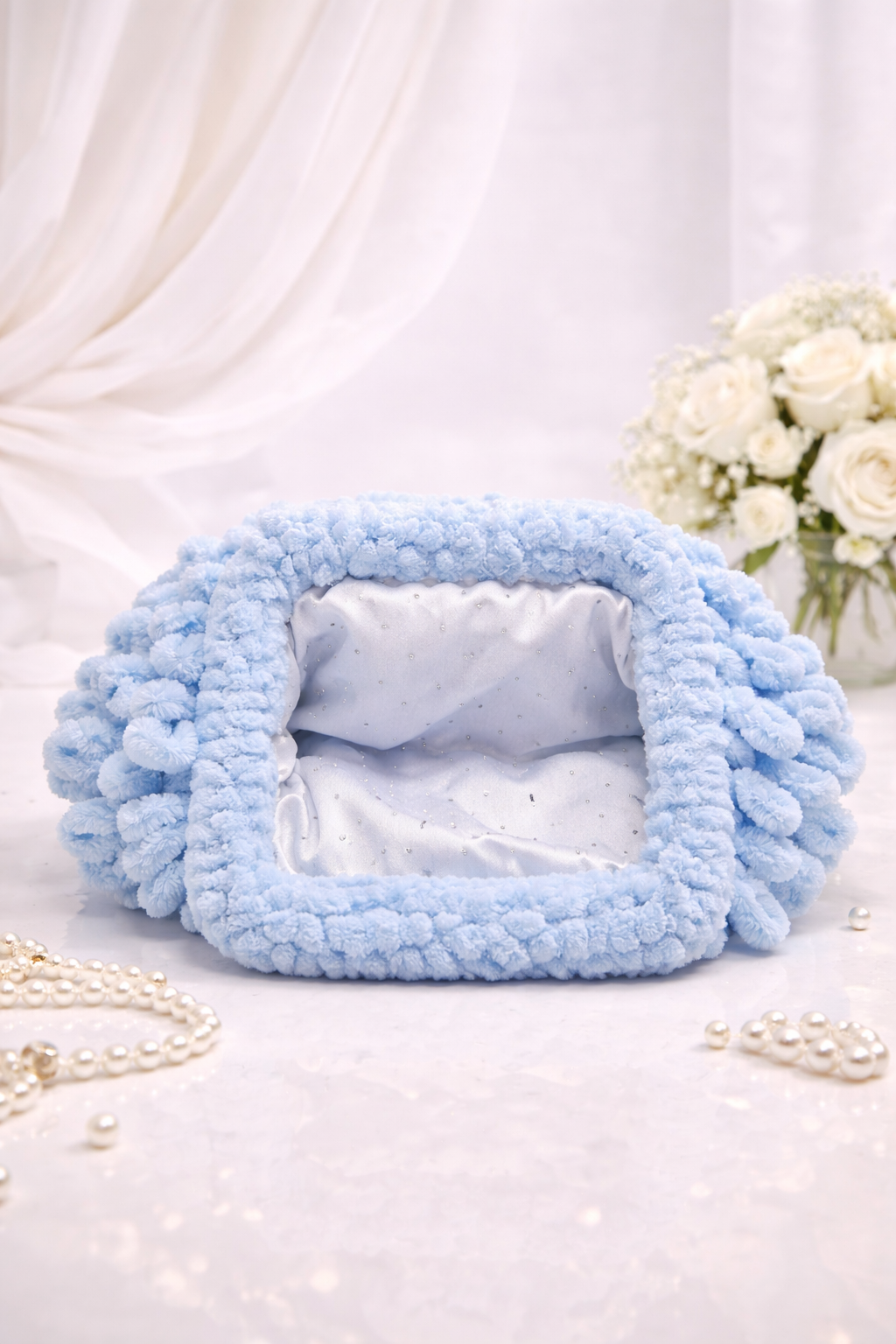 Blue Whisper Pearl Dream Statement Bag