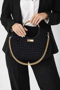 Freya Noir Muse Bag – Handmade Black Statement Bag