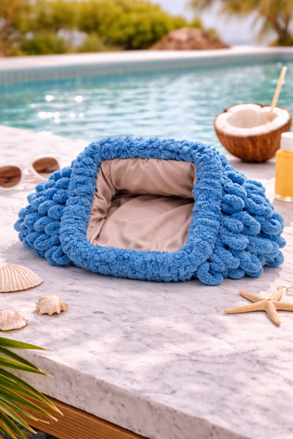Freya Ocean Breeze Bag – Χειροποίητη Τσάντα σε Σιέλ-Μπλε Απόχρωση