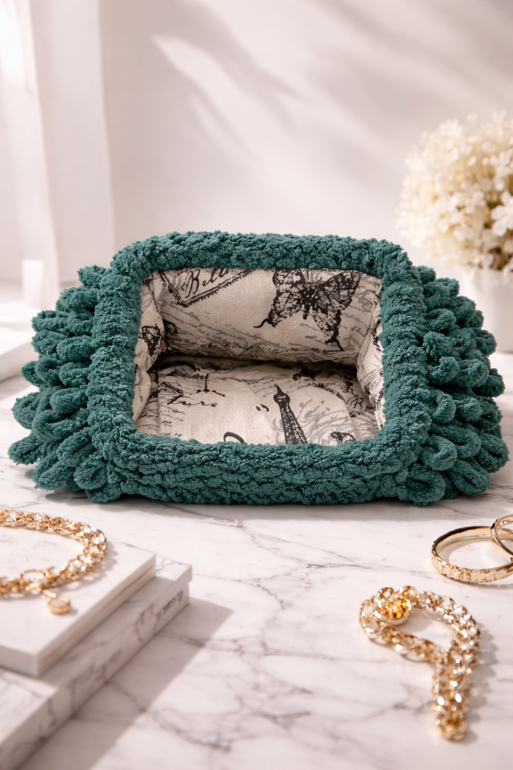 Freya Emerald Texture Statement Bag