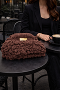 Freya Espresso Allure Bag – Χειροποίητη Statement Τσάντα