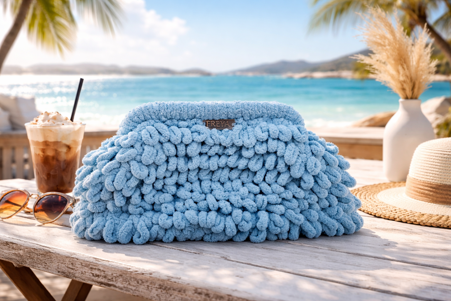 Freya Sea Breeze Clutch – Baby Blue Edition