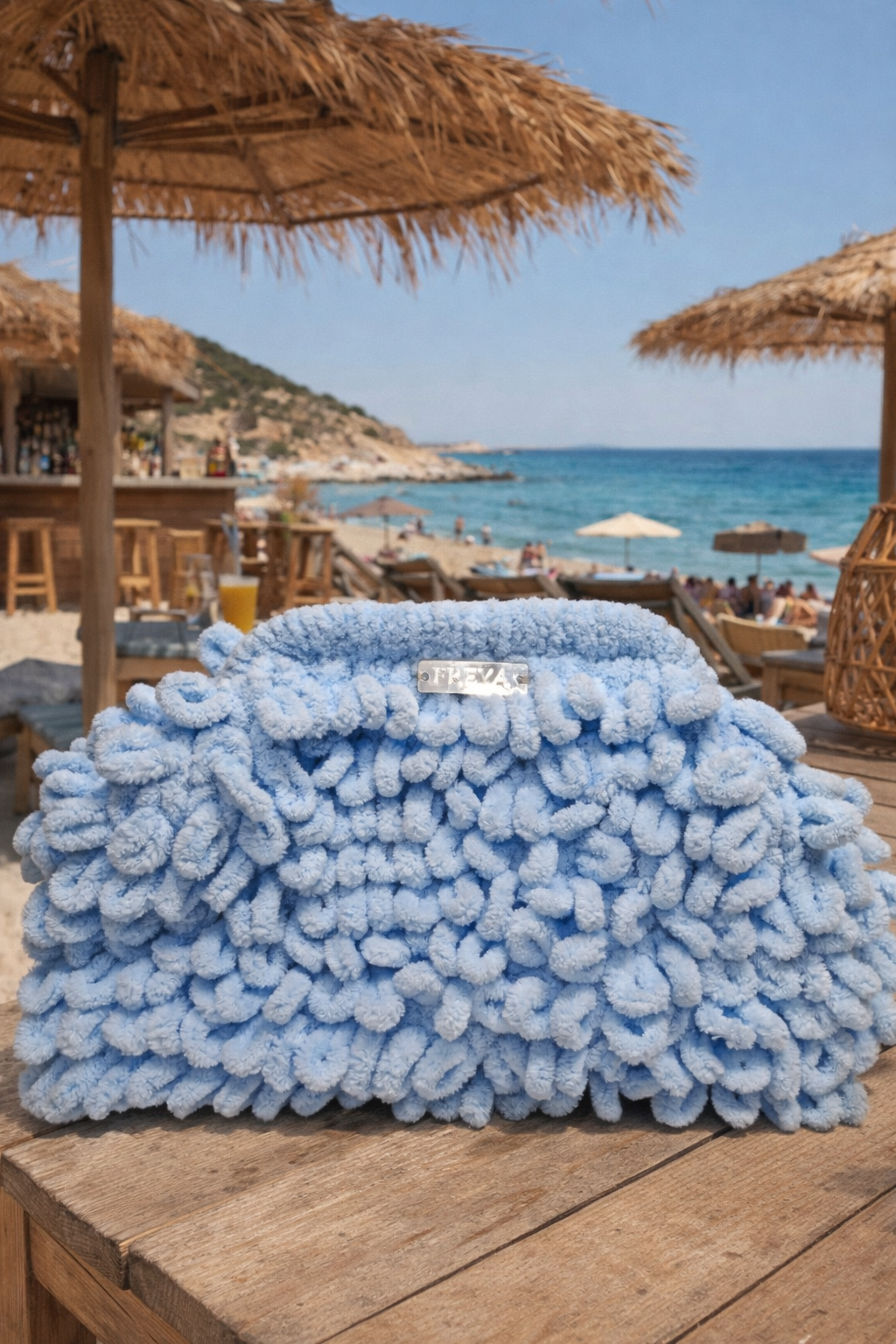 Freya Azure Bloom Bag