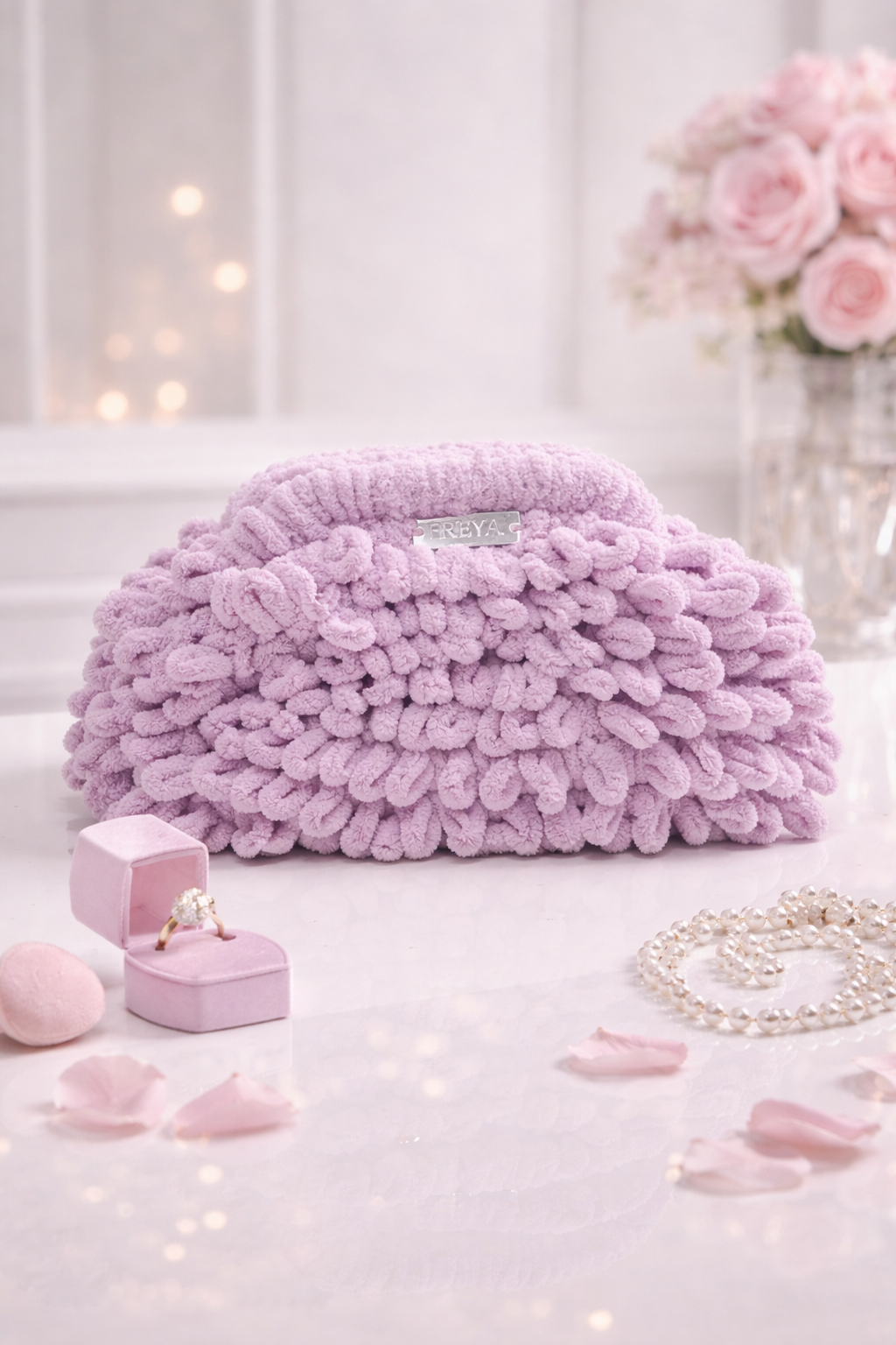 Blush Lavender Romance Luxury Statement Bag