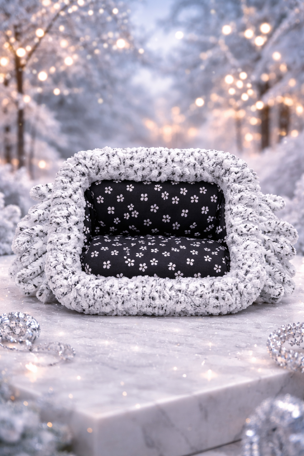 Freya Snow Blossom Clutch