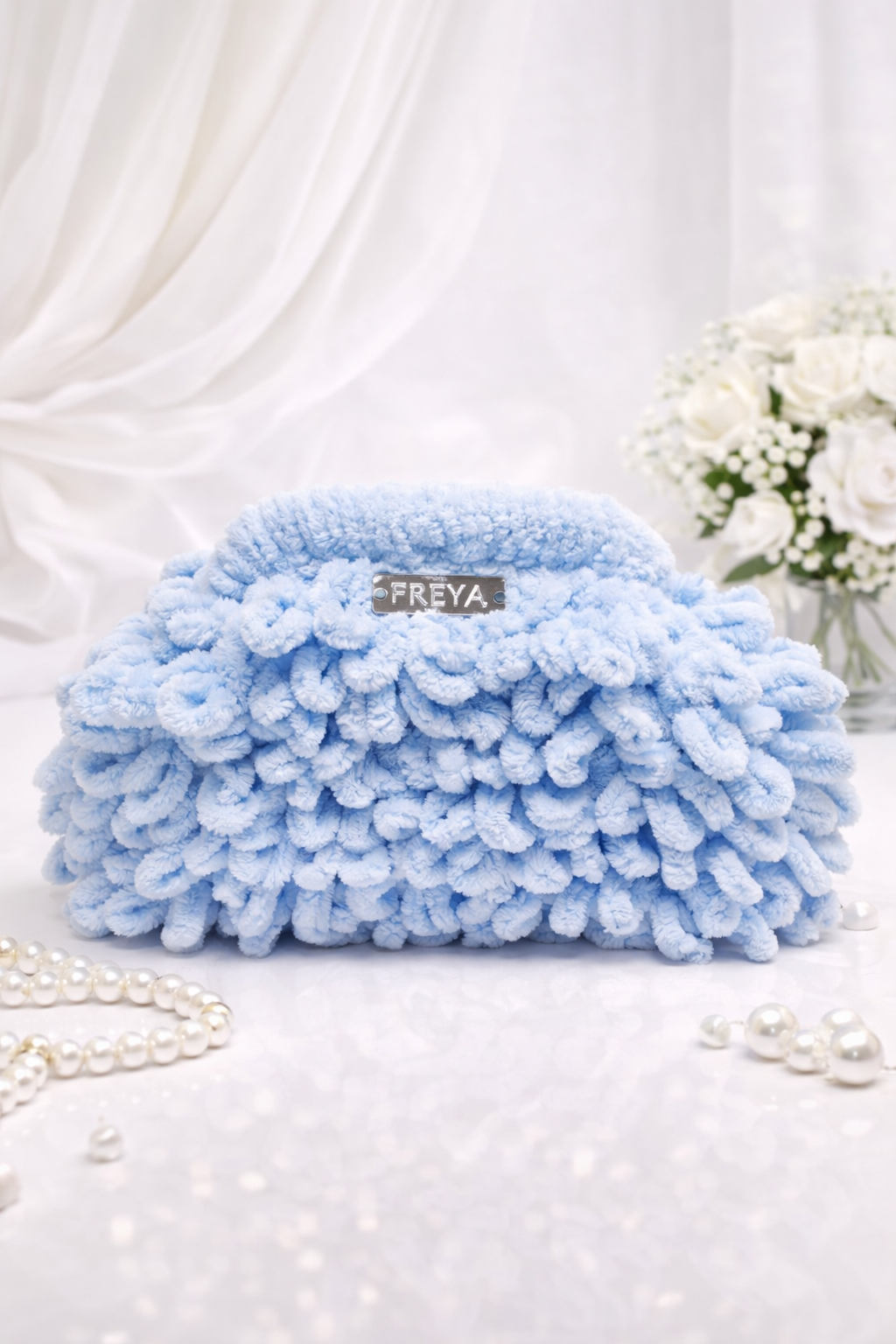 Blue Whisper Pearl Dream Statement Bag