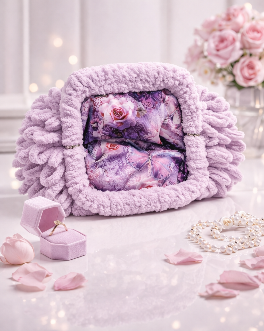 Blush Lavender Romance Luxury Statement Bag