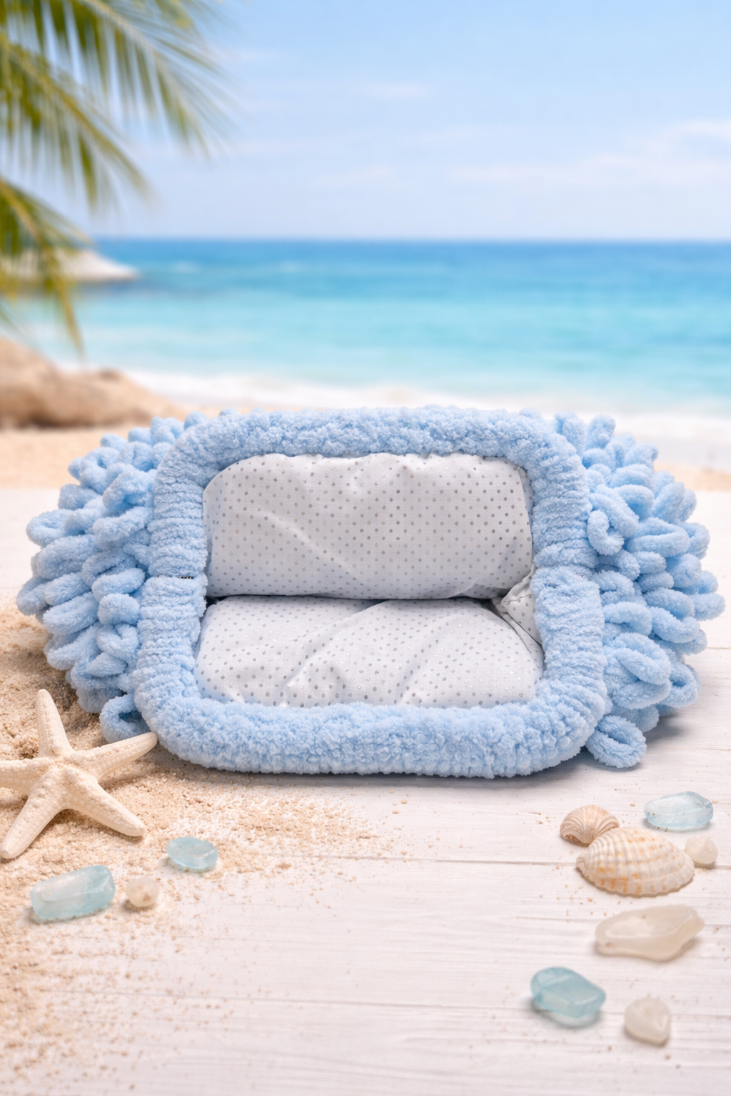 Freya Azure Bloom Bag