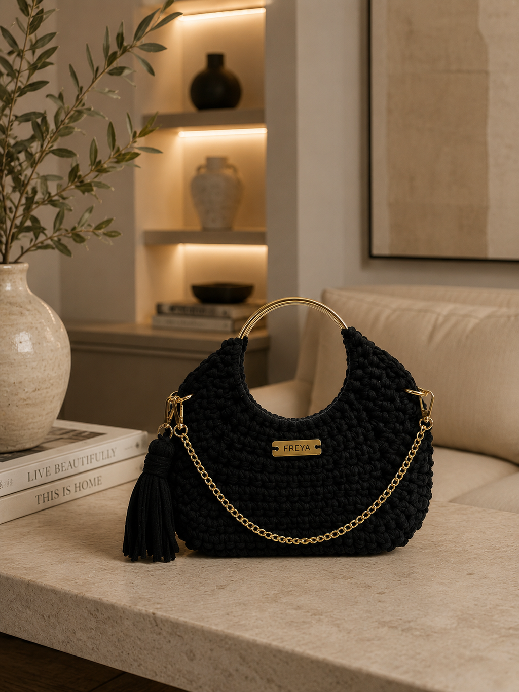 Sagi Noir Luxe Bag – Η Απόλυτη Μαύρη Χειροποίητη Τσάντα