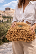 Freya Camel Crush Bag – Χειροποίητη Statement Τσάντα