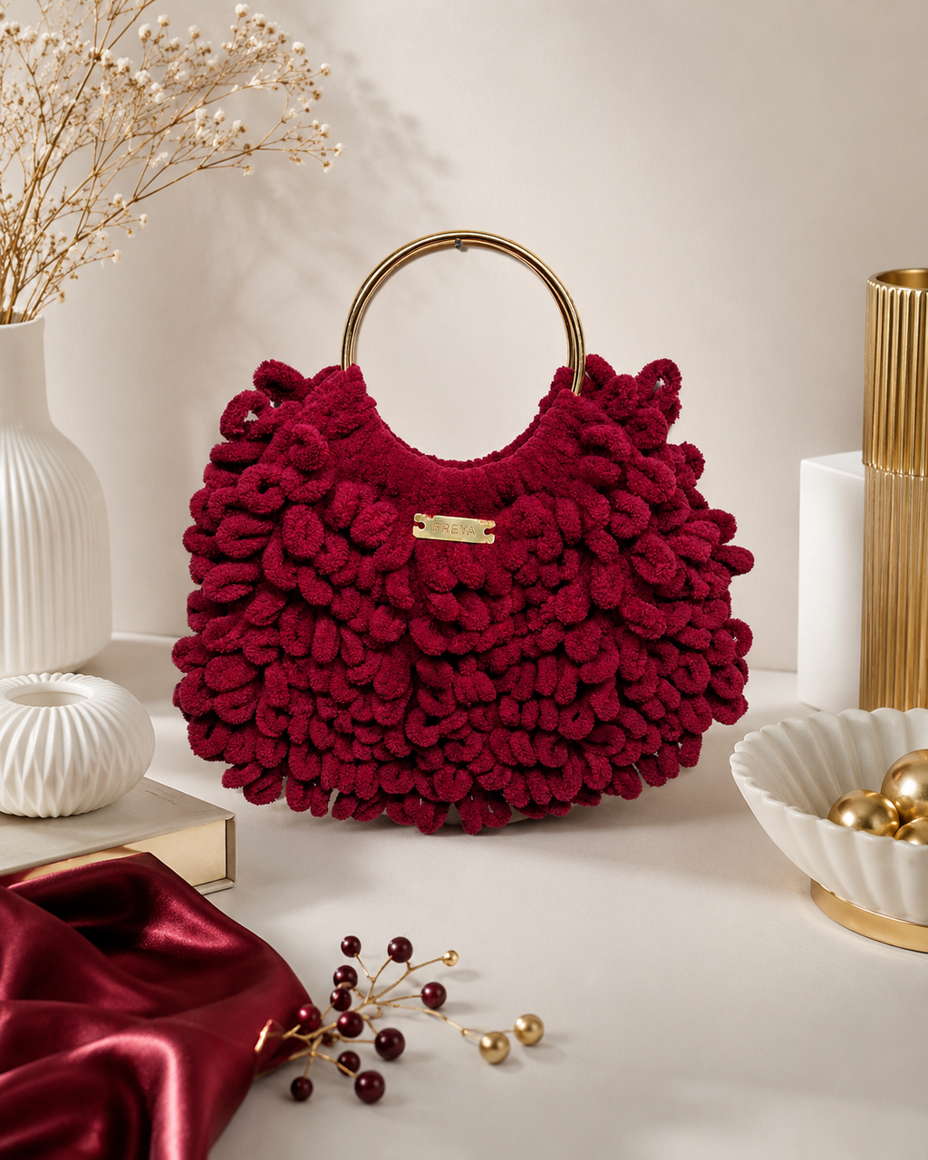 Aelia Ruby Velvet – Η μπορντό τσάντα που αποπνέει pure luxury