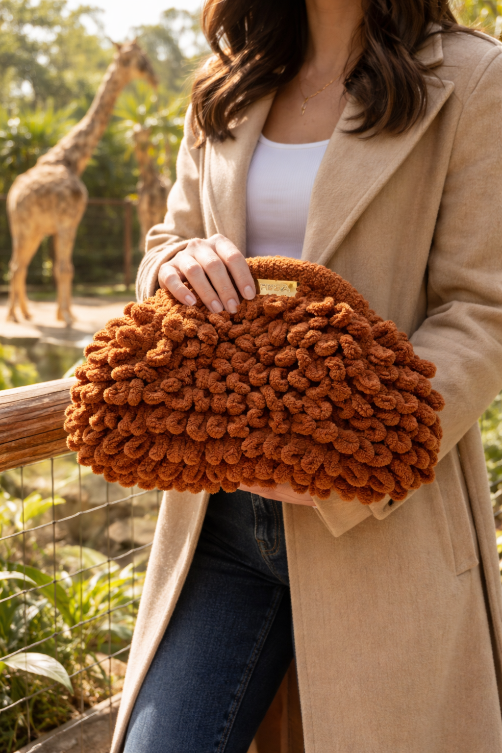 Freya Cinnamon Bloom Clutch