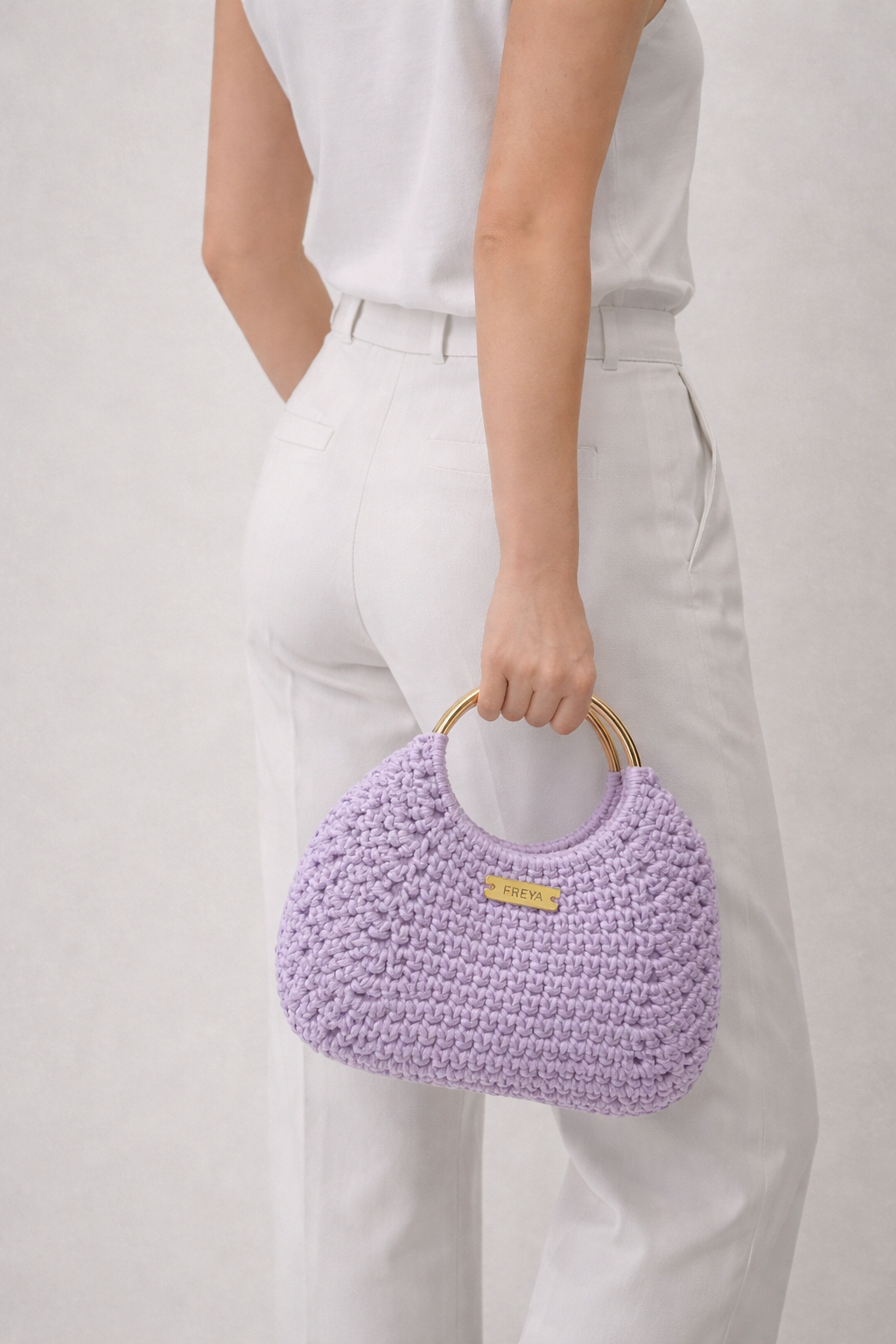 Freya Lilac Muse Bag – Handmade Lavender Statement Bag