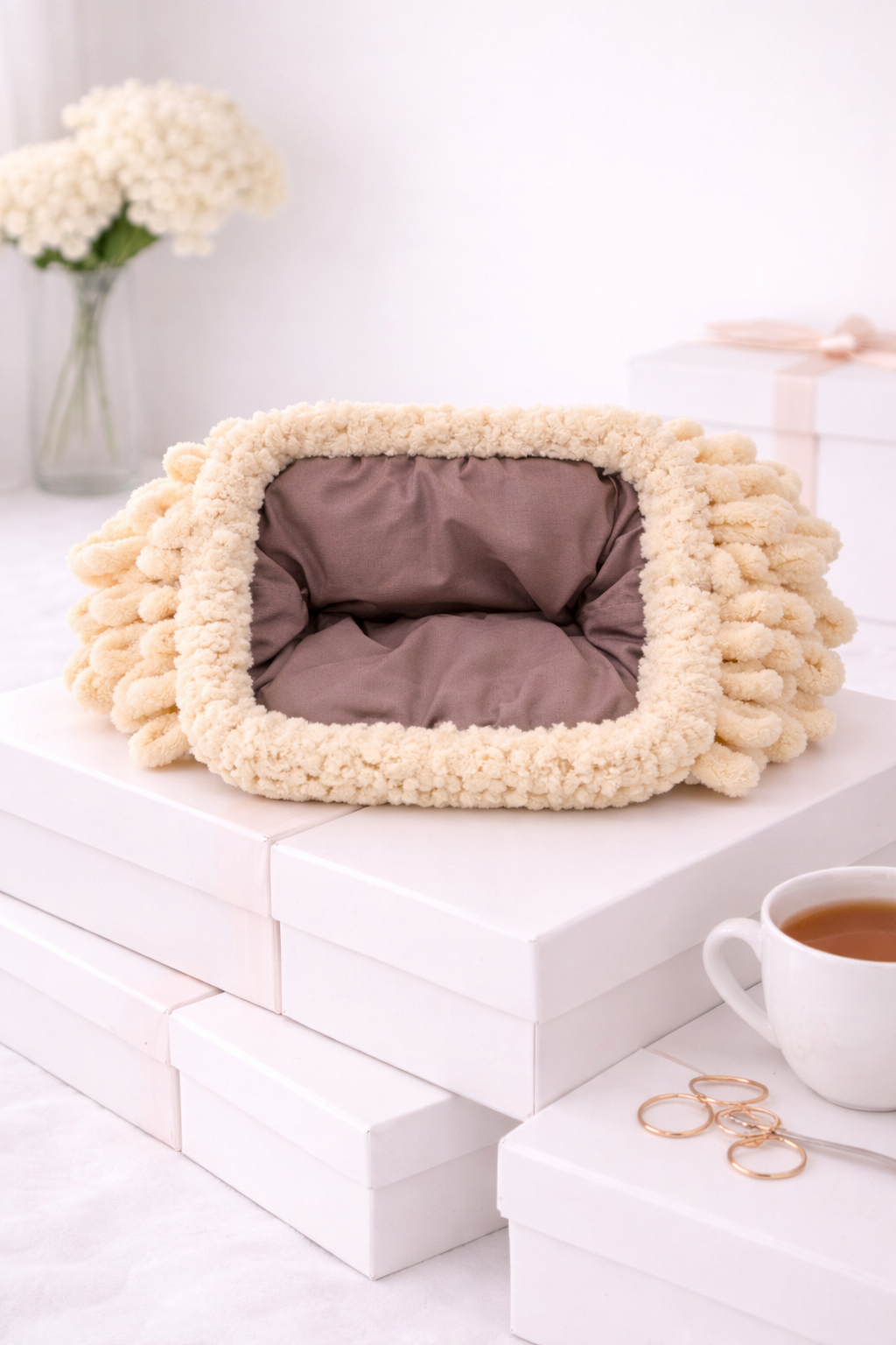 Freya Honey Cream Open Clutch