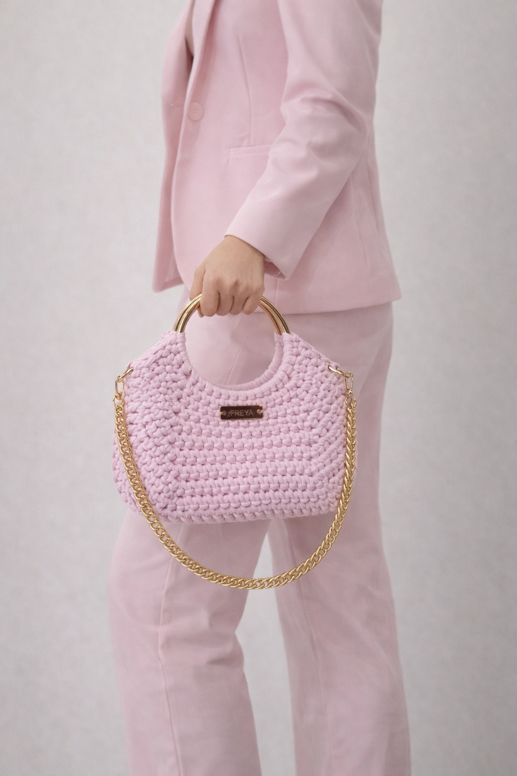 Freya Pink Blossom Bag – Handmade Pink Statement Bag