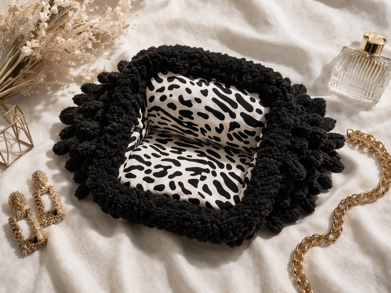 Freya Noir Dalmatian Clutch