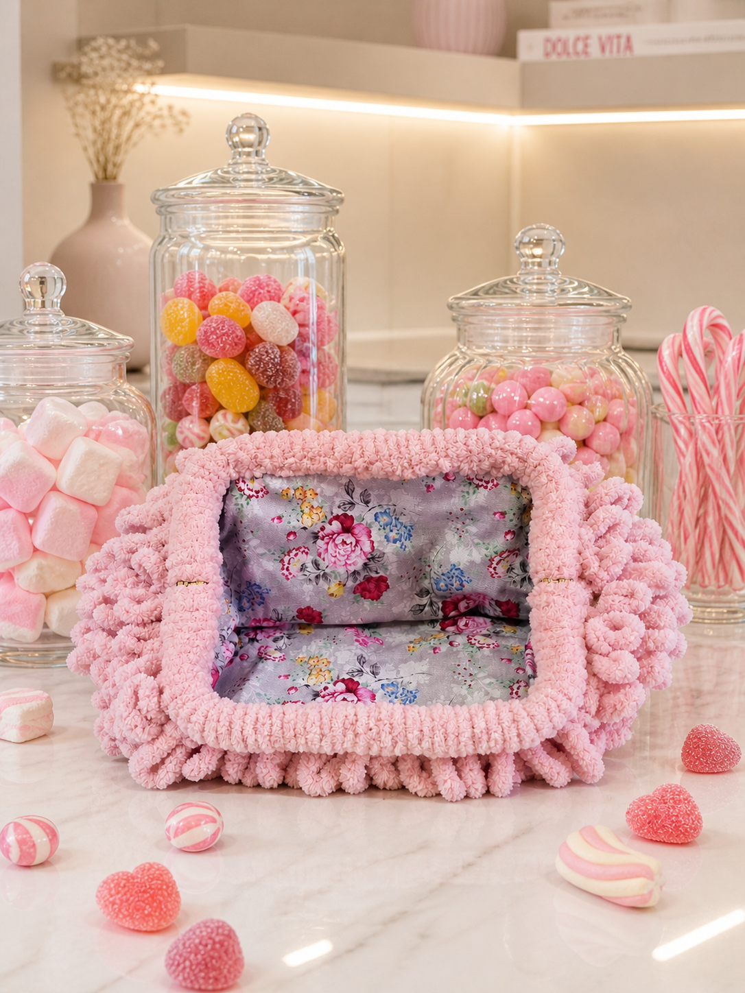 Puffy Candy Rose Bag
