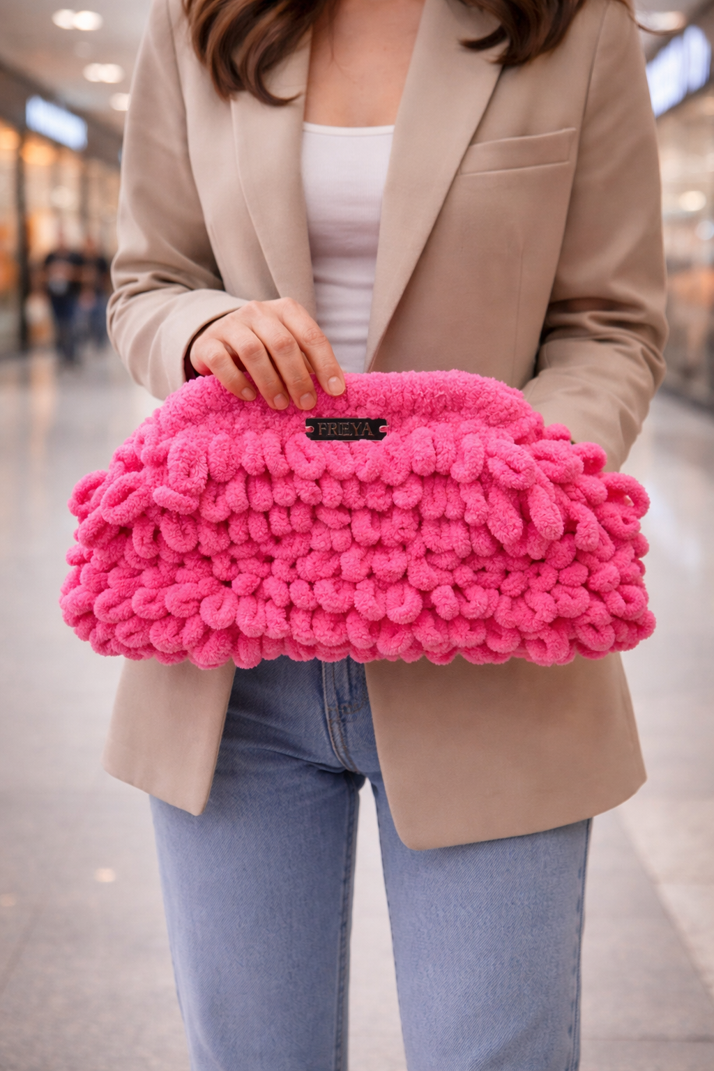 Freya Hot Pink Wild Bloom Clutch