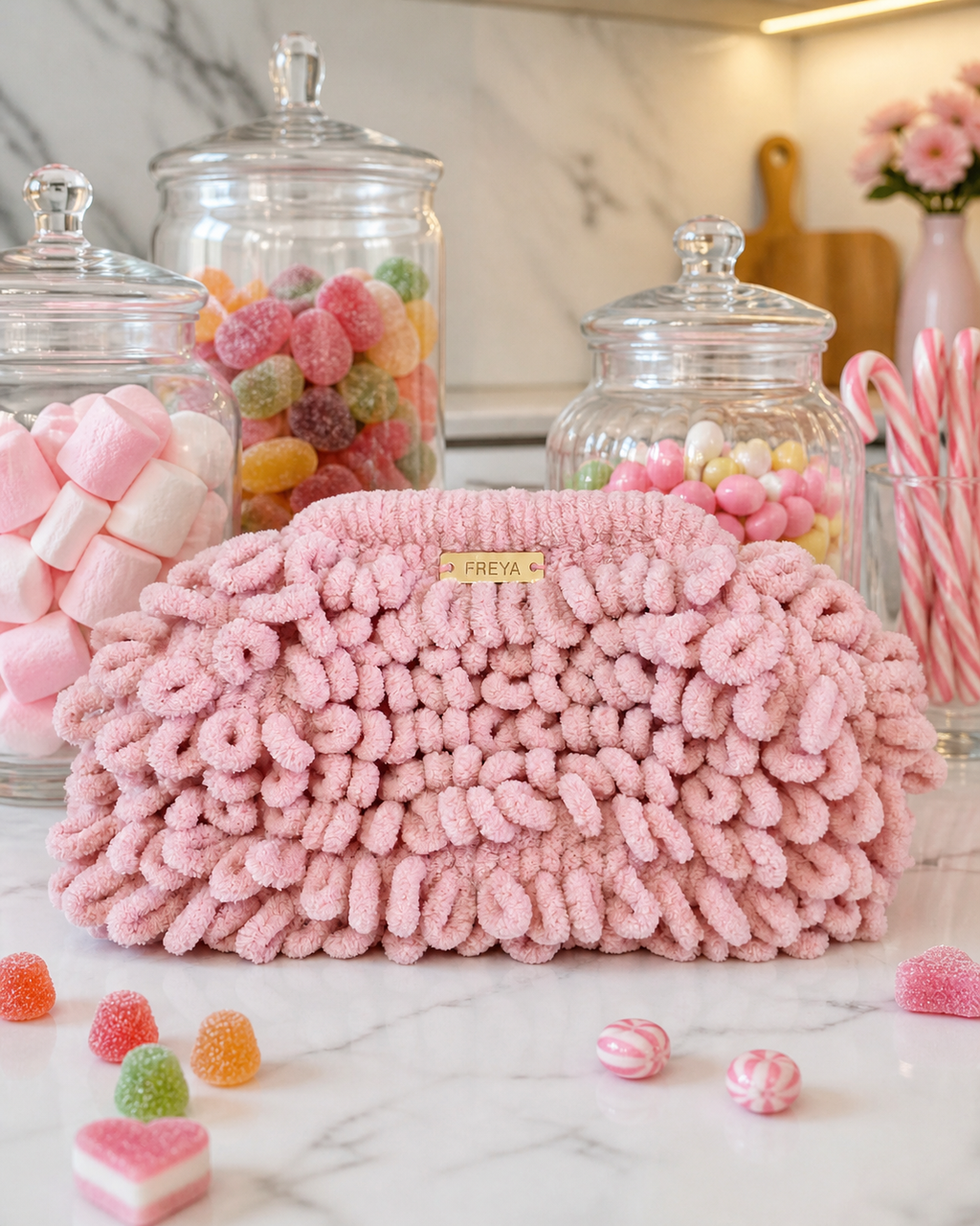 Puffy Candy Rose Bag