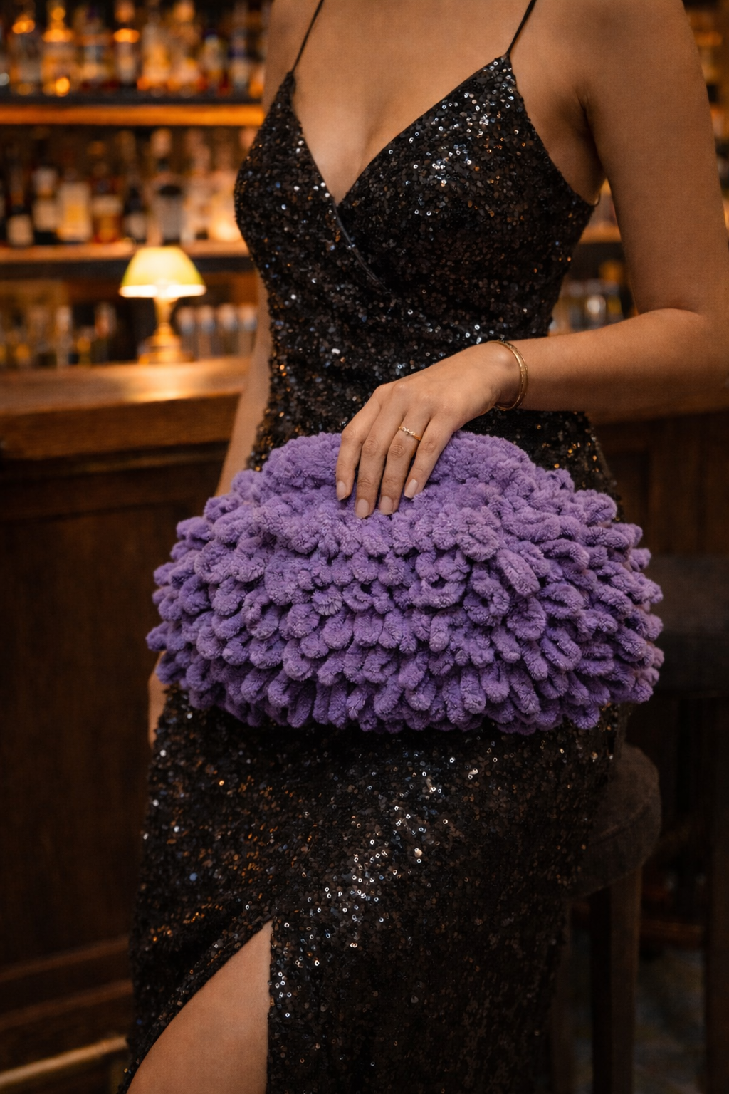 Luxury Lilac Texture Bag for Iconic Looks