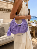Sagi Bag Lavender Escape Χειροποίητη Λιλά Τσάντα Πολυτελείας