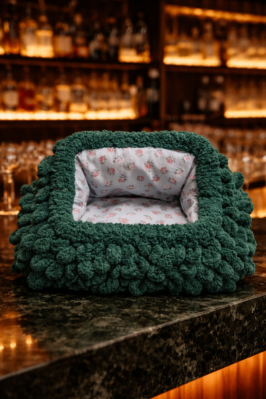 Freya Moss Texture Bag – Deep Green Statement