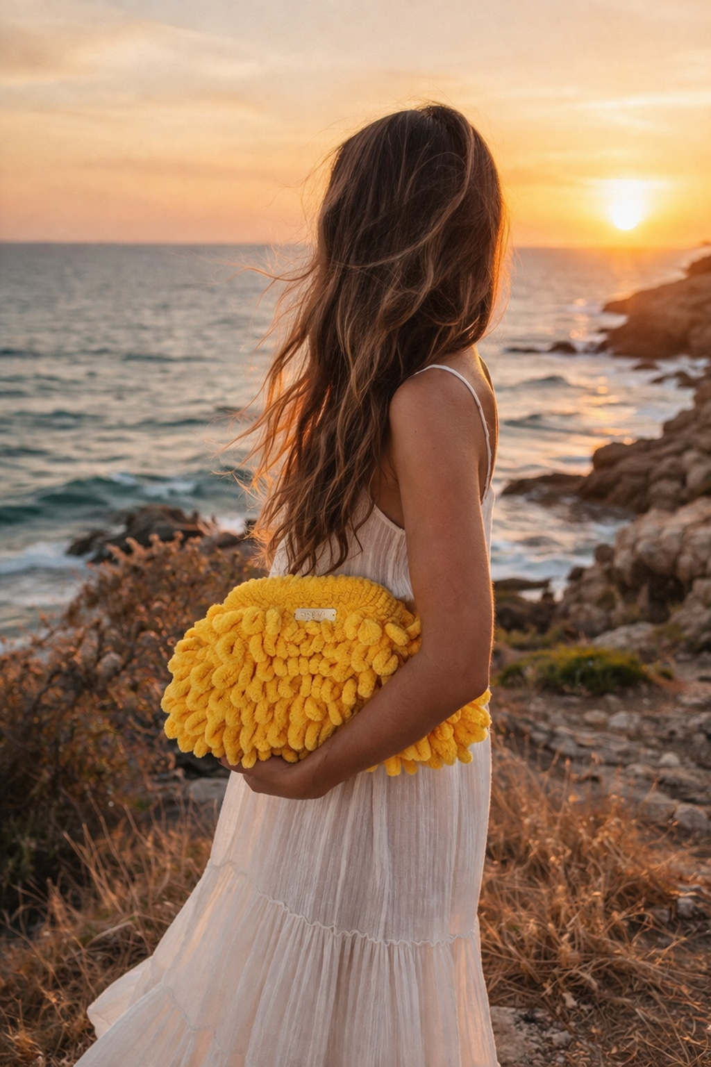 Golden Sunset Resort Luxury Statement Bag