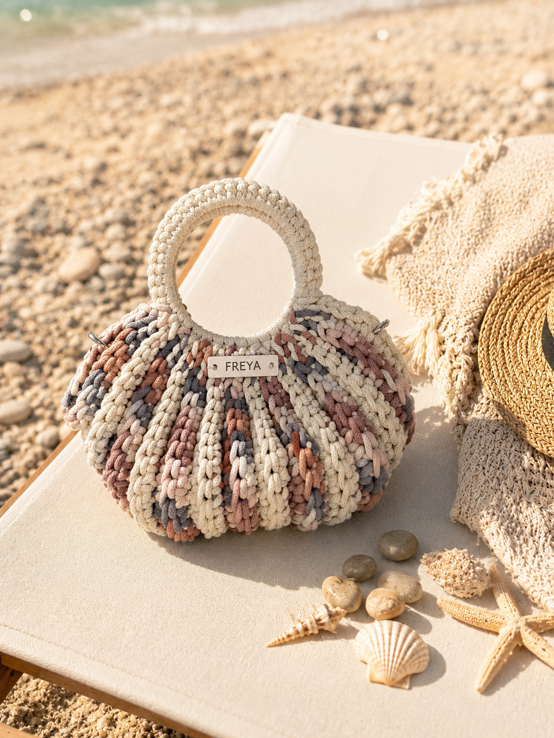 Solea Éternelle Bag 
Η πολυτέλεια της θάλασσας, πλεγμένη στο χέρι.