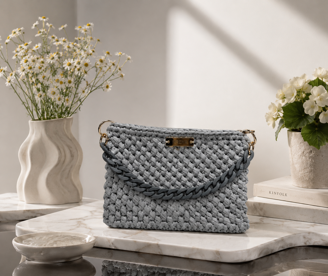 Marillia Silver Mist Bag – Minimal Luxury Collection