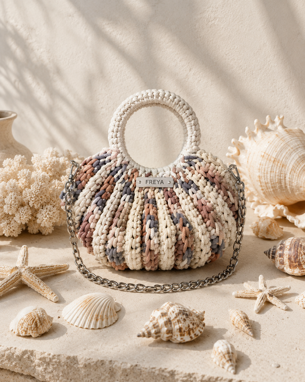 Solea Éternelle Bag 
Η πολυτέλεια της θάλασσας, πλεγμένη στο χέρι.