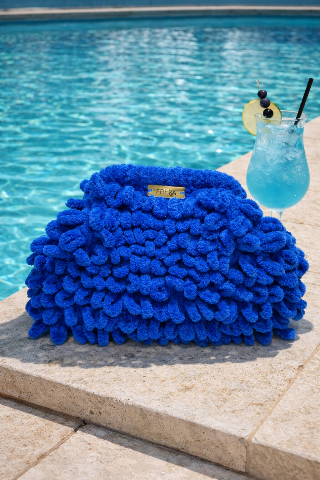 Luxury Azure Summer Clutch Bag
