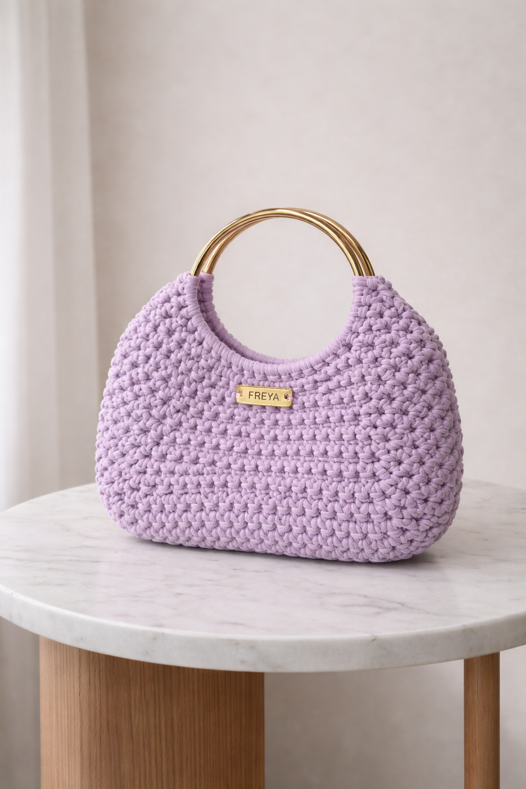 Freya Lilac Muse Bag – Handmade Lavender Statement Bag